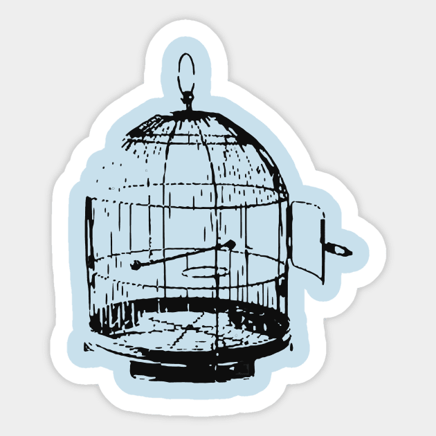 Open Cage Door Sticker by ericamhf86